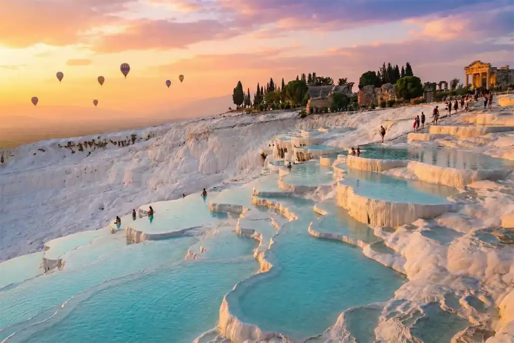 Pamukkale travertines in Turkey