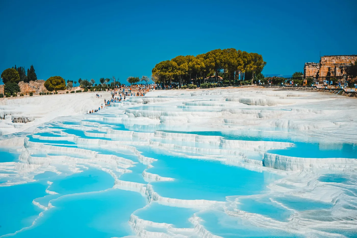 Pamukkale travertines in Turkey
