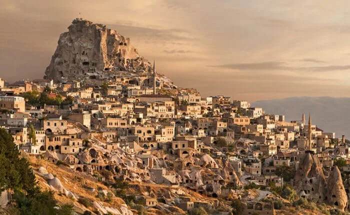 Uçhisar Castle in Cappadocia